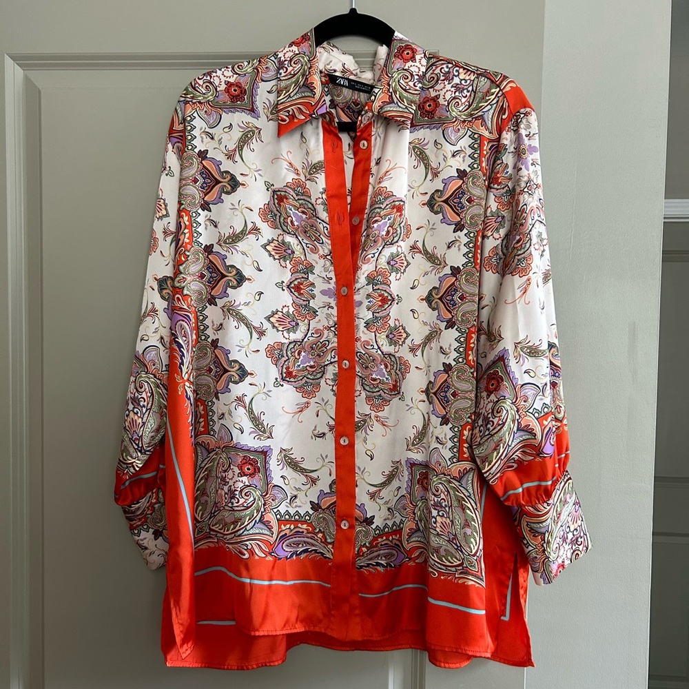 NWT/Never Worn Zara Printed Blouse